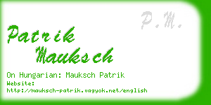 patrik mauksch business card